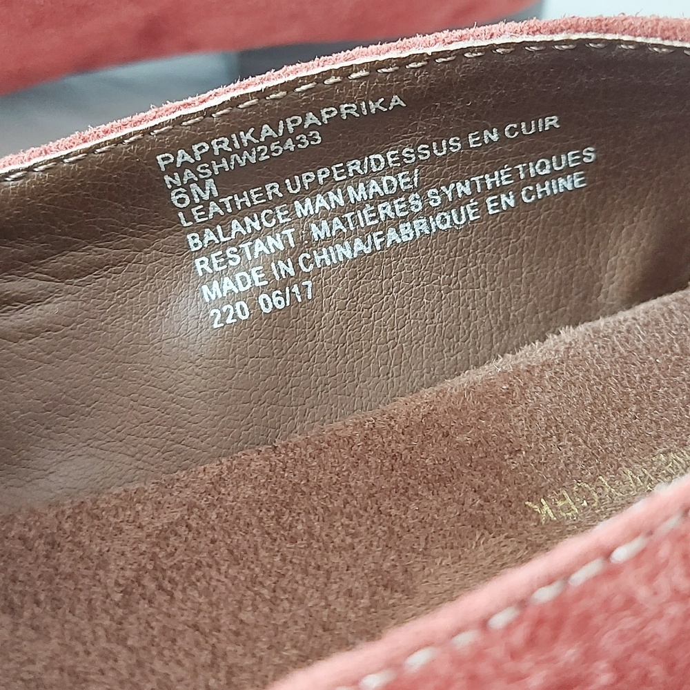 Cynthia Rowley Women Loafer Size 6 Paprika Red Suede Leather Comfort Pointed Toe - Picture 10 of 12